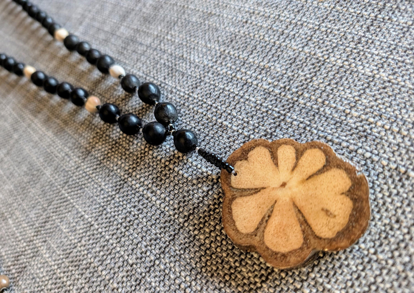 D'vine Ayahusaca aya DMT Spirit pendant necklace handmade with Amazonian seeds and beads