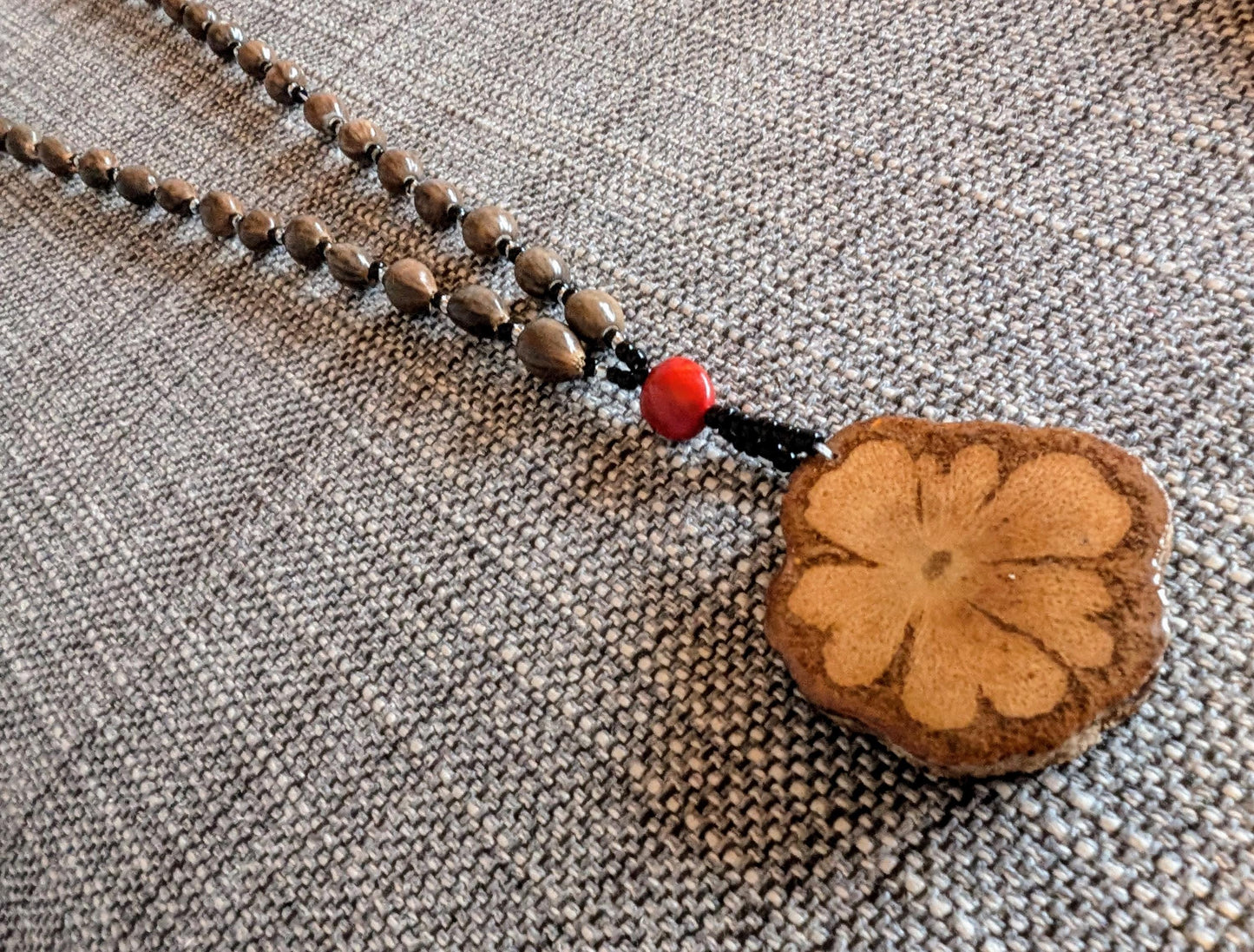 D'vine Ayahusaca aya DMT Spirit pendant necklace handmade with Amazonian seeds and beads