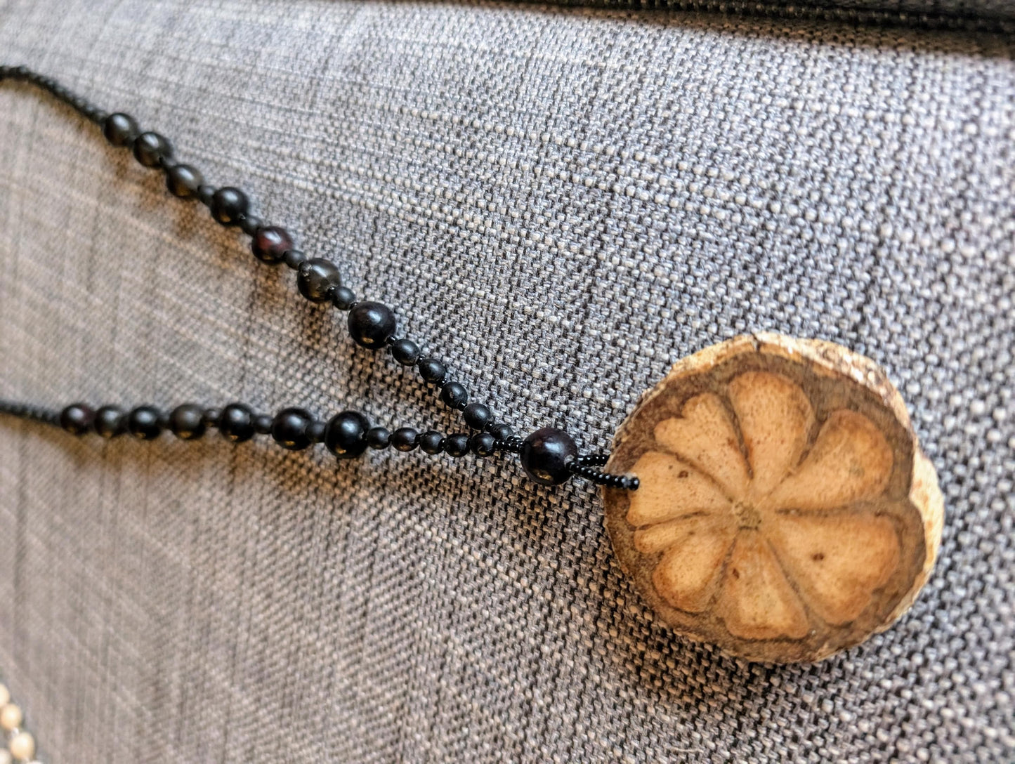 D'vine Ayahusaca aya DMT Spirit pendant necklace handmade with Amazonian seeds and beads