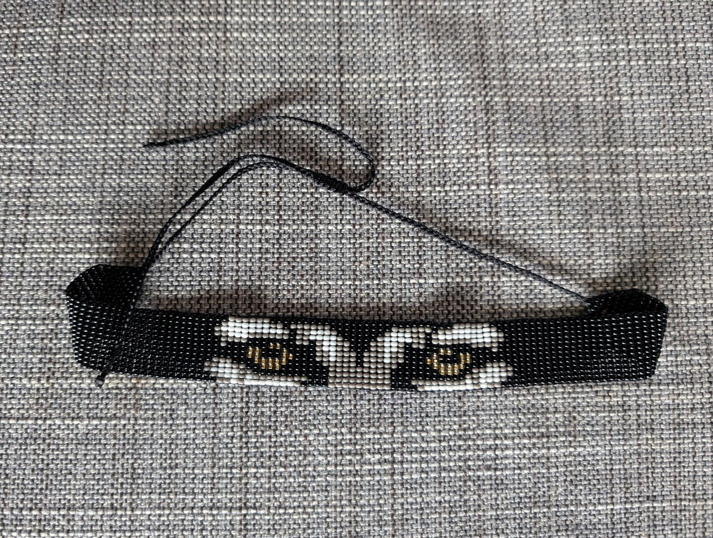 WOLF EYES NECKLACE bib Unique one of a kind exclusive design native beading beaded choker