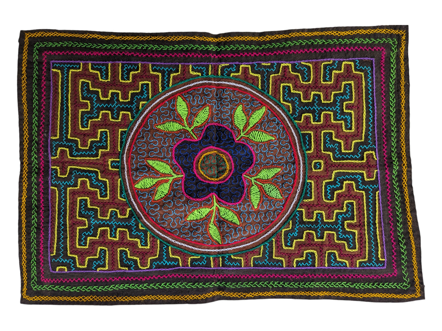 SHIPIBO flower of life Ayahuasca CLOTH wall hanging embroidery tapestry spirits plants dmt inspired vision tribal art
