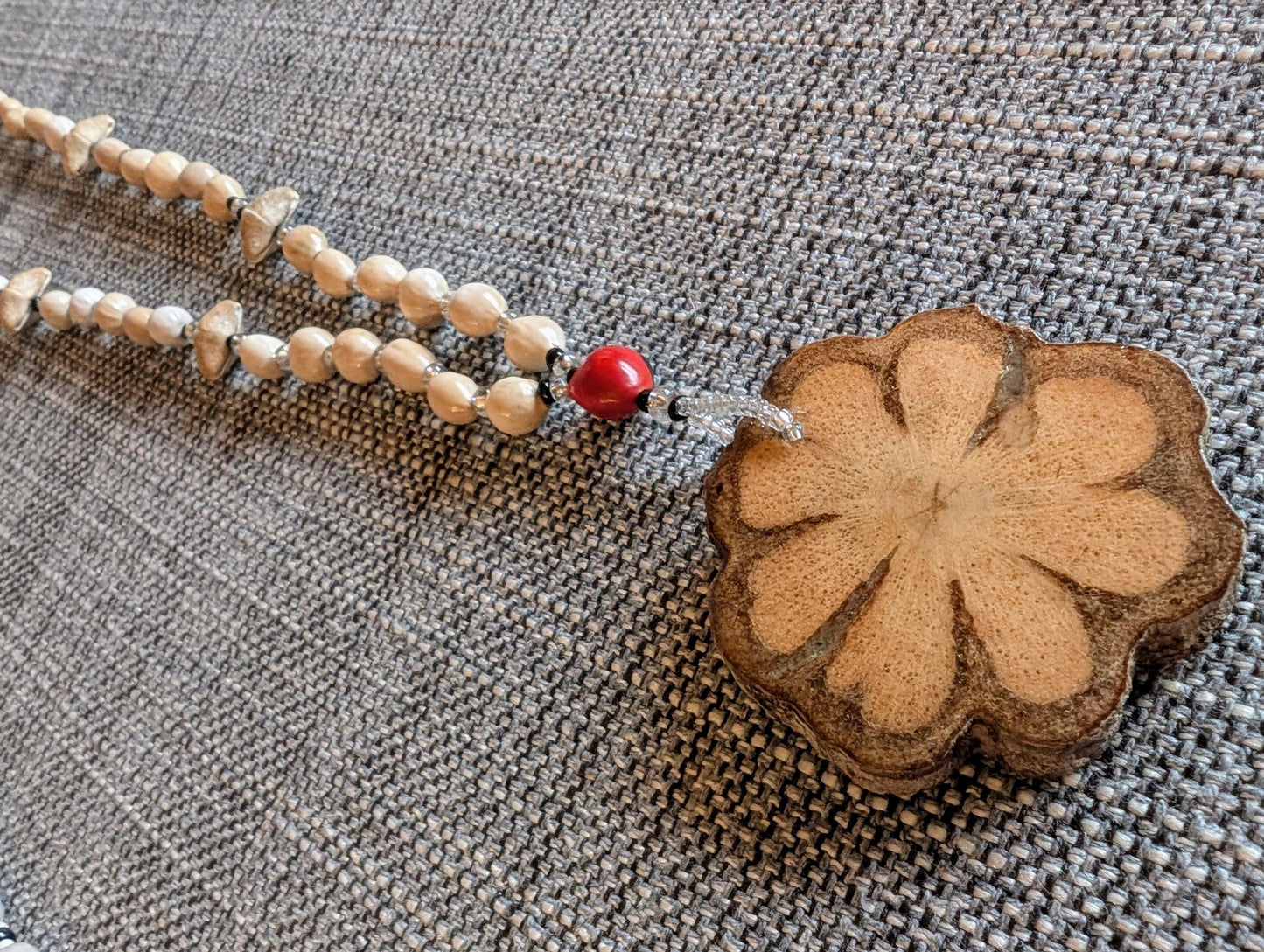D'vine Ayahusaca aya DMT Spirit pendant necklace handmade with Amazonian seeds and beads