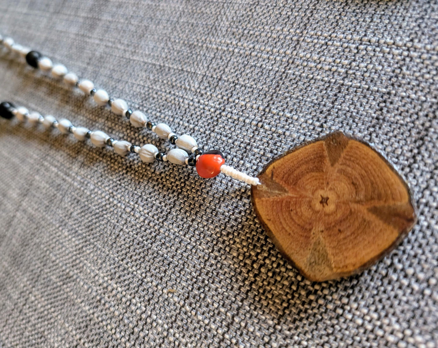 D'vine Ayahusaca aya DMT Spirit pendant necklace handmade with Amazonian seeds and beads