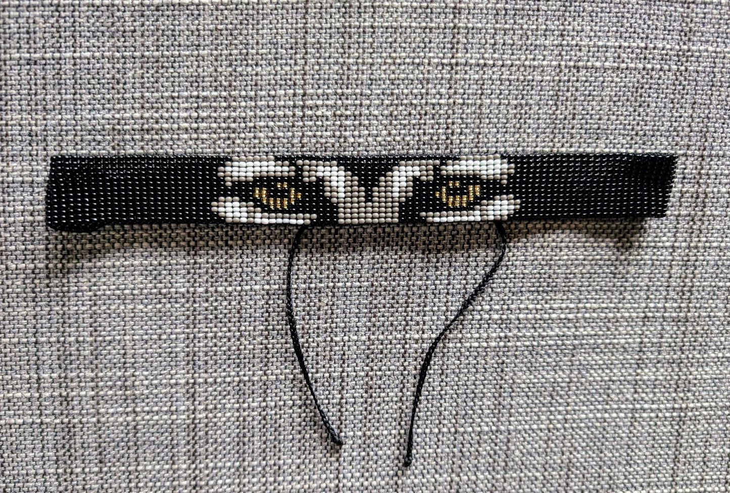 WOLF EYES NECKLACE bib Unique one of a kind exclusive design native beading beaded choker