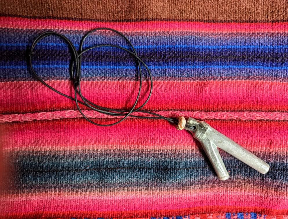 KURIPE CONDOR pendant necklace rapé hapé applicator made of Marble stone from Machu Picchu real leather string and crystal bead