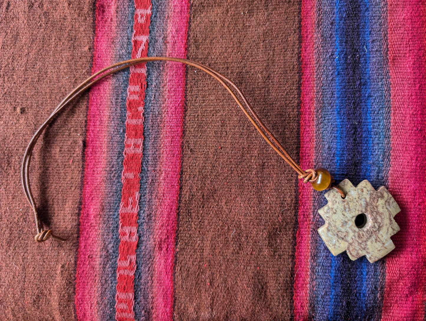 CHAKANA PENDANT necklace made of Machu Picchu and Jade stone