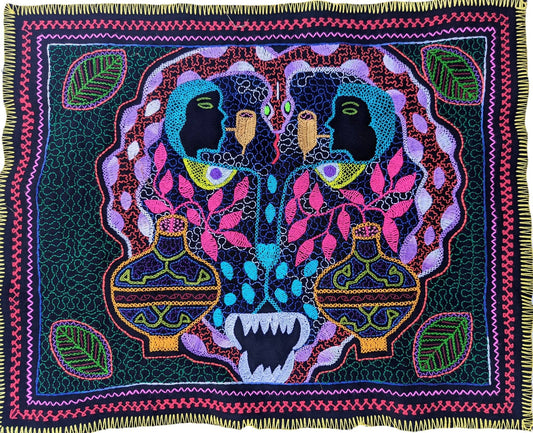 SHIPIBO SHAMAN AYAHUASCA icaro Tapestry shamanic cloth for altar shrine or wall hanging